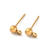 304 Stainless Steel Ball Post Stud Earring Findings STAS-Z035-01G01-H-1