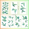 7PCS 2 Styles PVC Stickers Dazzling Color Window Stickers 3D Laser Hummingbird Electrostatic Glass Window Stickers JX828A-2