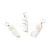 Natural White Jade Pendants PALLOY-JF01575-11-1