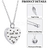 Heart 316 Stainless Steel Pendant Necklaces DIY-WH20065-004-5