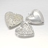 Filigree Heart Rack Plating Brass Photo Locket Pendants KK-N0096-24S-LF-2