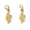 Brass Micro Pave Cubic Zirconia Pendants KK-E068-VB312-2