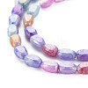 Opaque Baking Painted Crackle Glass Beads Strands X-EGLA-S174-21I-3