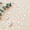 20Pcs 1-Hole Alloy Resin Buttons BUTT-CY0001-21A-6