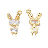 Brass Micro Pave Cubic Zirconia Charms KK-N231-244-2