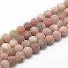 Natural Sunstone Beads Strands G-R446-8mm-36-1