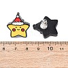 Christmas Theme Resin Stud Earrings EJEW-C170-01-4