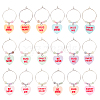 18Pcs 18 Styles Opaque Resin Wine Glass Charms AJEW-AB00086-1