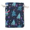 Christmas Theme Cloth Printed Storage Bags ABAG-F010-02A-05-1