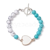 Alloy Enamel Heart Link Bracelet BJEW-JB09999-03-1