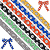 6 Rolls 6 Colors Polyester Volleyball Printed Grosgrain Ribbon OCOR-HY0002-25-1
