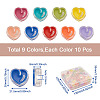 Craftdady 90Pcs 9 Colors Transparent Enamel Acrylic Beads TACR-CD0001-06-10