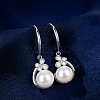 Alloy Plastic Pearl Dangle Earrings WG4C35F-02-1