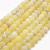 Frosted Natural Weathered Agate Beads Strands G-F367-8mm-11-1