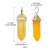 2Pcs Natural Agate Dyed Double Terminated Pointed Pendants G-YW0002-05D-5