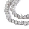 Frosted Opaque Glass Beads Strands GLAA-N017-4mm-21-4