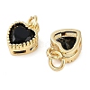 Real 18K Gold Plated Brass Inlaid Cubic Zirconia Charms ZIRC-L100-074G-05-2