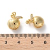 Brass Micro Pave Clear Cubic Zirconia Pendants KK-L227-010G-3