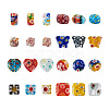 Kissitty 120Pcs 8 Style Handmade Millefiori Lampwork Beads Strands LAMP-KS0001-02-3