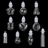 20Pcs 10 Styles Clear Glass Wishing Bottle Pendants GLAA-FS0002-19-2