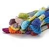 16Bundles 16 Colors Hand-woven Embroidery Cotton Threads PW-WGBC0D6-01-3