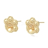 Brass Stud Earring Findings KK-K388-09G-2