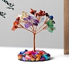 Natural Mixed Gemstone Chips Tree of Life Decorations PW-WGBDD92-01-1