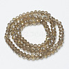 Electroplate Transparent Glass Beads Strands EGLA-A034-T6mm-H10-2