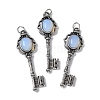 Key Brass Opalite Big Pendants KK-D361-01AS-22-1