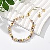 Long-Lasting Plated Brass Beads Slider Bracelets for Women BJEW-K268-03-2