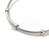 304 Stainless Steel Twisted Bangle Makings BJEW-L682-031P-3