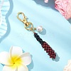 Baseball Bat Glass Seed Beaded Pendant Decoration HJEW-MZ00180-01-1