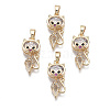 Brass Cubic Zirconia Pendants X-KK-R134-083-NF-1