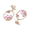 Alloy with Glass Stud Dangle Earring EJEW-TA00527-5