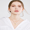 1Pc Brass Chain & 304 Stainless Steel Letter Pendant Necklaces NJEW-LP0001-35Y-G-4