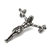 304 Stainless Steel with Rhinestone Pendants STAS-Z179-10AS-2