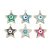 Alloy Enamel Pendants ENAM-F143-07-G-1