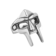 Titanium Steel Gothic Mask Finger Ring for Men Women RJEW-WH0001-12B