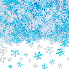 Olycraft 6 Bags 6 Style Snowflake Plastic Confetti DIY-OC0010-53