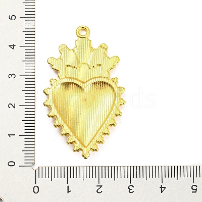 Alloy Rhinestone Settings Pendant PALLOY-H132-02G-05-1