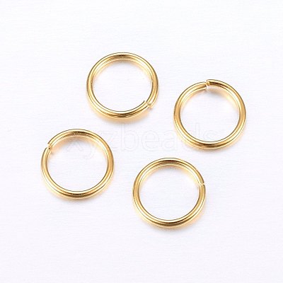 304 Stainless Steel Open Jump Rings STAS-O098-01G-04-1