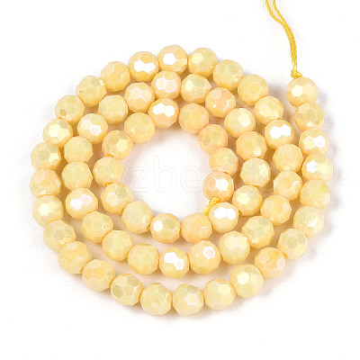 Anti-Tarnish Electroplate Glass Beads Strands X-EGLA-T021-6mm-15-08-1