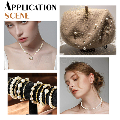 1676Pcs 9 Styles ABS Plastic Imitation Pearl with CCB Plastic Beads FIND-SC0010-16-1