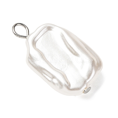 2Pcs ABS Plastic Imitation Pearl Pendants PALLOY-JF04415-1