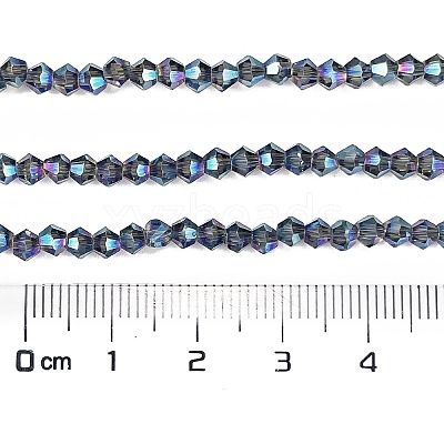 Transparent Electroplate Glass Beads Strands EGLA-A039-T3mm-UA07-1