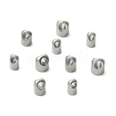 15Pcs 3 Styles 303 Stainless Steel Cord End/Tips STAS-CJ0003-37-1