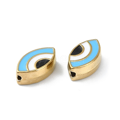 Ion Plating(IP) 304 Stainless Steel Enamel Beads STAS-Q318-12-1