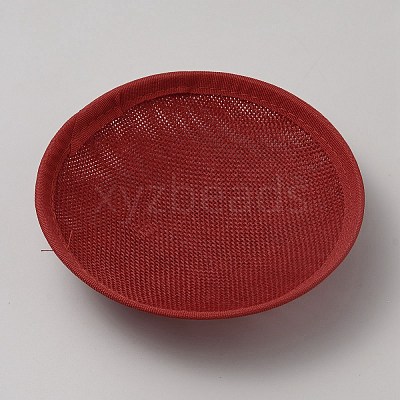 Imitation Hemp Round Fascinator Hat Base for Millinery AJEW-WH0472-45A-06-1