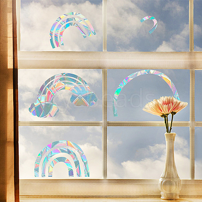Rainbow PVC Laser Adhesive Stickers DIY-WH0273-49-1