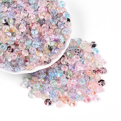 Baking Paint Transparent Glass Beads DGLA-T004-07L-1